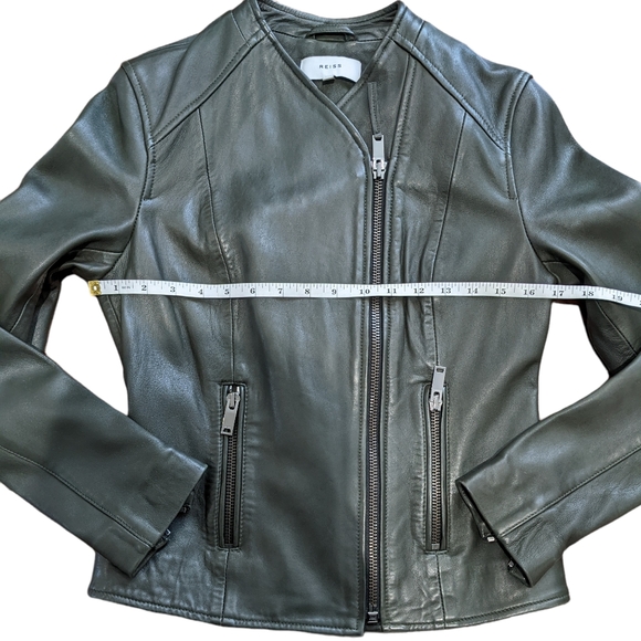 Reiss Rivington collarless leather jacket - Picture 5 of 15